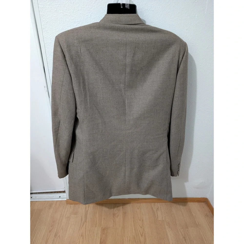 Vintage 70s Christian Dior Blazer 40R‎ Taupe 100% Wool Hart Schaffner Marx USA